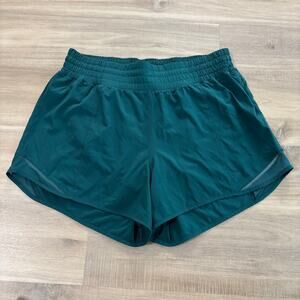 Lululemon Hotty Hot High-Rise Lined Short 4" Storm Teal Women Size 10
